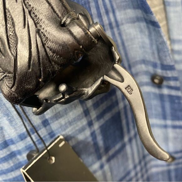 Ralph Lauren NWT 2012 Steer-Head Skull Black Calf Leather Western Tooled Belt - Picture 7 of 8